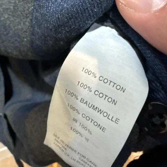 Wallace & Barnes Shirt Mens Large Blue Gray Plaid Flannel Long Sleeve Button Up - Picture 4 of 7